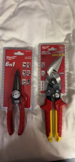 Offset aviation snips and pliers