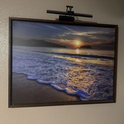 Large coastal beach canvas print