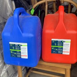 Gas Container. Red And Blue 