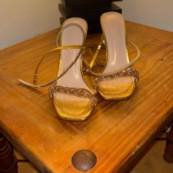 Gold Strap Heels
