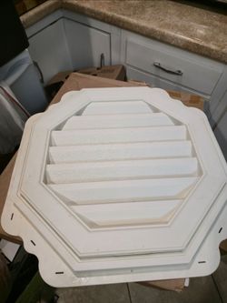 22"W x 22"H Octagon Gable Vent Louver, 54 Sq. Inch Vent Area, 001 - White