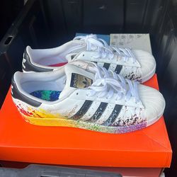 Adidas Superstar Rare Paint Splatter Size 10
