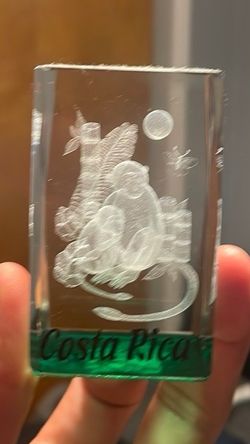 Costa Rica Crystal Souvenir Paperweight