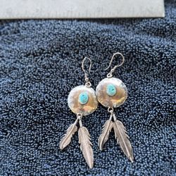 Sterling And Turquoise Earrings