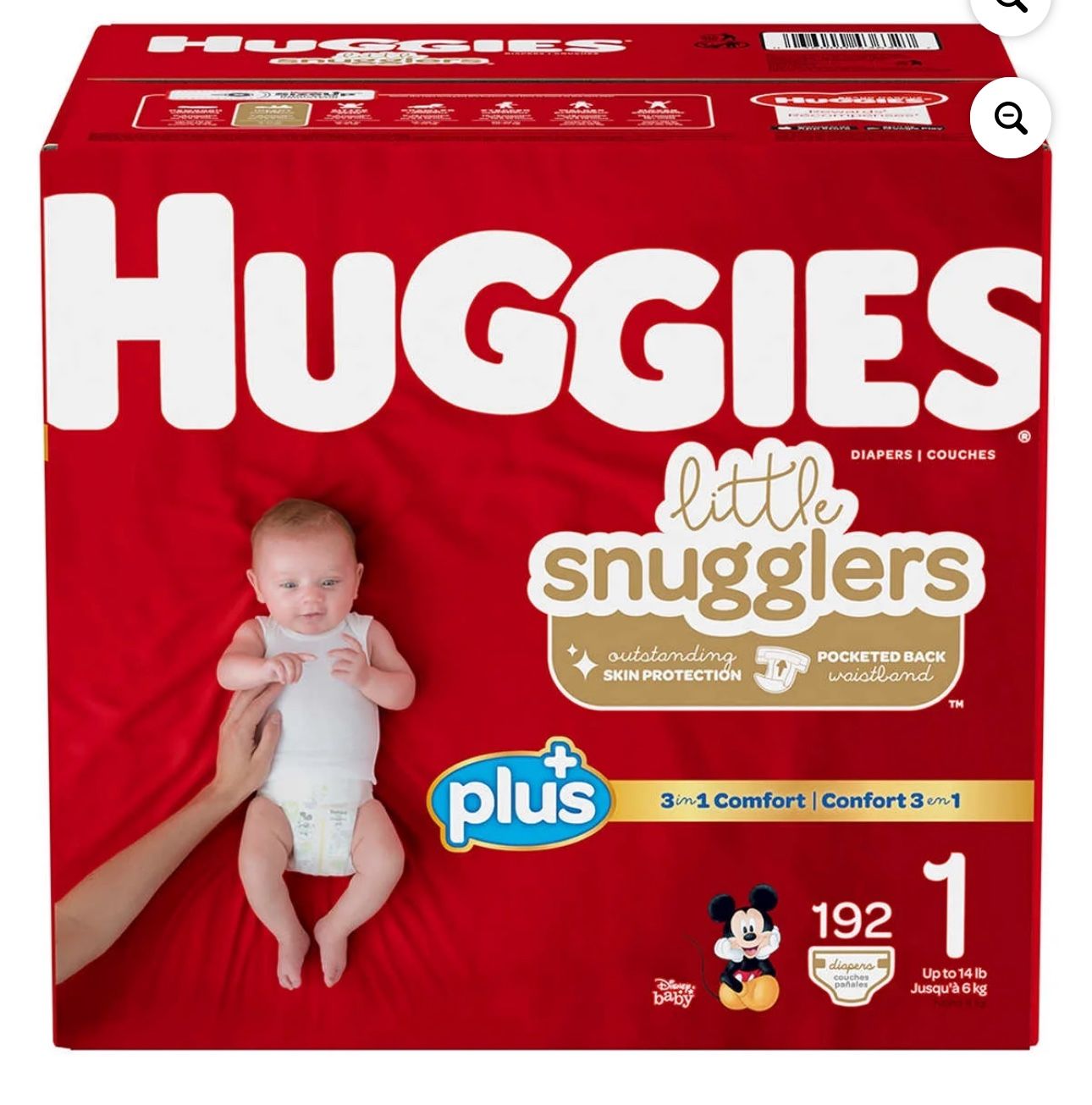 Huggies Plus Diapers Size 1, 192 Count