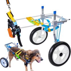 Adjustable Dog Wheelchair For Back Legs/pet Wheelchair With Disabled Hind Legs Walking|Stabel & Light Weight (7-Size) (L)