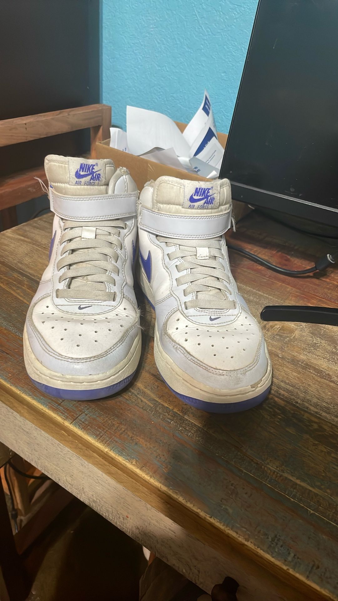 Blue And White Air Force Ones Highs