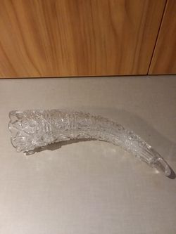Vintage Glass Cornucopia Vase