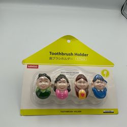 Miniso 4 Pack Cute Toothbrush Holders