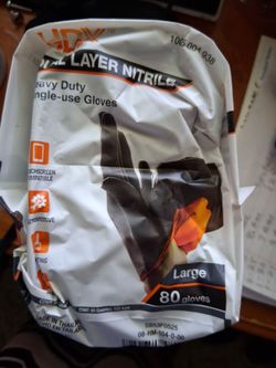 New hdx dual heavy glove 80 glove L
