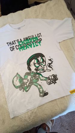 That's a Awful Lot of Cough Syrup by Desto Dubb Graphic T-Shirt – Size Large