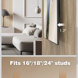 TV Wall Mount for Most 37-82 Inch, Low Profile Tilt Wall Mount TV Bracket for Flat/Curved TVs with Max VESA 600x400mm, Fits 16"-24" Studs Up to 132 lb