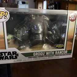Star Wars Grogu Funko With Rancor