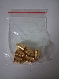 Gold string ferrules for Telecaster
