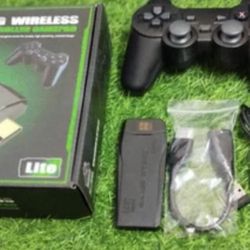 retro gaming console that connects to a TV via HDMI and offers a large library of classic games through emulators