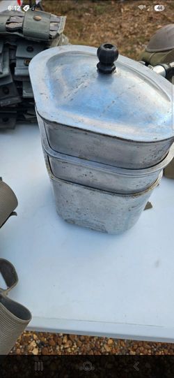 Military Aluminum Mess Kit with Lid