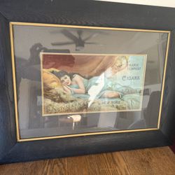 Vintage Cigar Advertising Framed Art