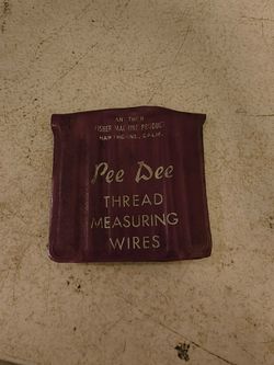 Pee Dee thread measuring wires tools