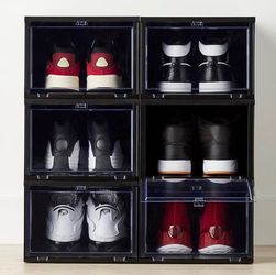 Container store XL drop front shoe boxes 6pk