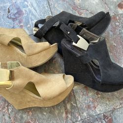 Carlos Suede Wedges