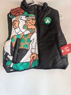 Boston Celtics vest coat Medium new w tags