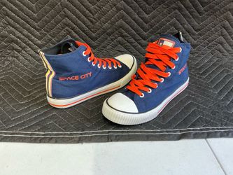 Men's Houston Astros FOCO High Top Canvas Sneakers space city size 7