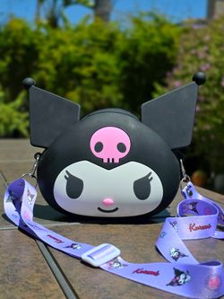 Kuromi Black Silicone Crossbody Bag Purse