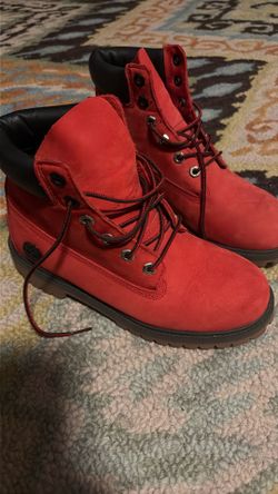 Timberlands Red Boots 4.5 Youth
