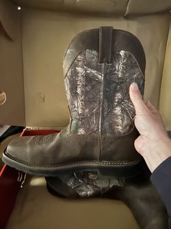 Justin camouflage work boots waterproof size 10.5