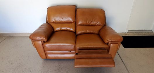 Leather Manual Recliner Double Sitting