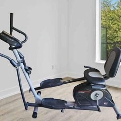 ProForm recumbent bike and elliptical machine hybrid trainer home gym exercise fitness equipment