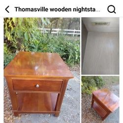 Thomasville Wooden Night Stand Side Table With One Drawer 