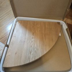 WOOD CORNER SHELF - ROUND new in box