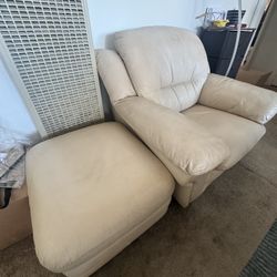 Leather Chain & Ottoman 