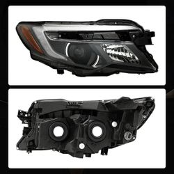 (A-T-3/4)LH+RH For 2016-2021 Honda Pilot/ Ridgeline 17-20 Halogen Headlights Pair Black. 2 boxes