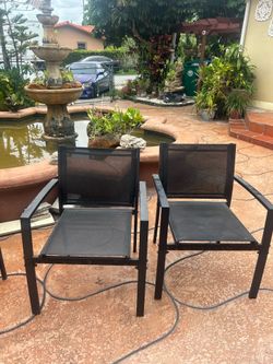 Two outdoor chairs