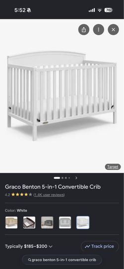 Graco Benton 5-1 brand new crib