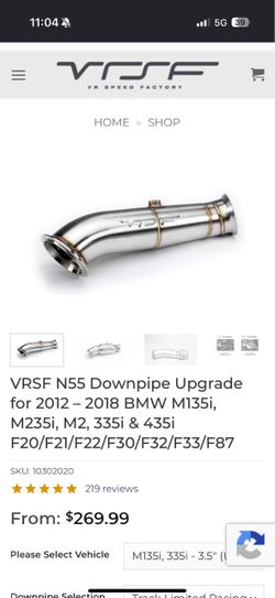 BMW VRSF aftermarket exhaust