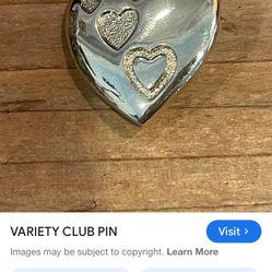 Gold Tone Heart Shape Valentines Heart Vintage