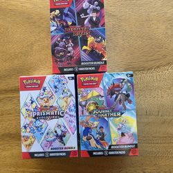 Pokemon Prismatic Evolutions / Destined Rivals / Journey Together Booster Bundles set