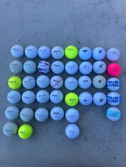41 used golf balls