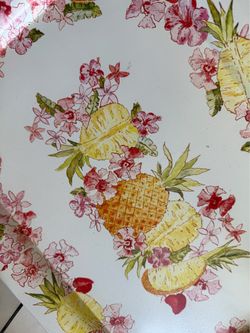 Vintage 50s 60s Libbey Pineapple Tray Metal Aluminum Serving Tray Tropical Barware / Kitsch Kitschy Kitchen   Approx 17.5” x 12.5” metal serving tray 