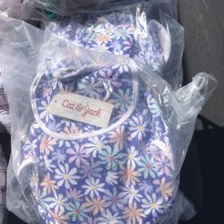 Beautiful cat and Jack backpacks $10 each care bears and purses five dollars each