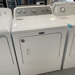 MayTag White 7.0 Cu. Ft. Gas Dryer With Sanitize Cycle