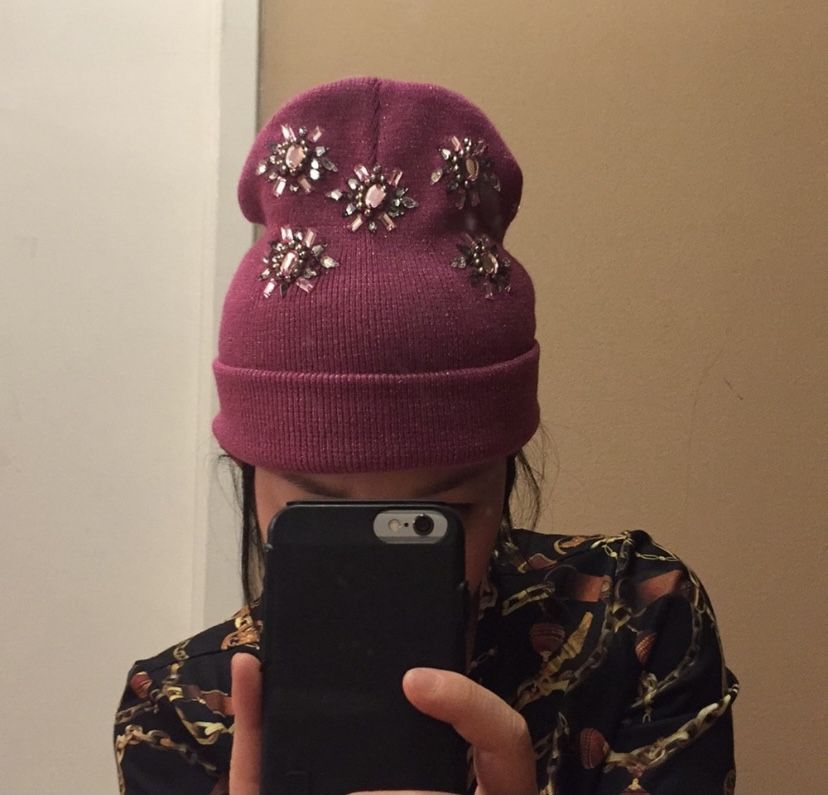 $3) New Natasha bejeweled beanie