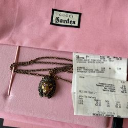 Gucci Garden Lion Pendant Necklace