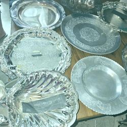 Silver Plated Serving Trays 