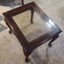 Glass Top Claw Foot Coffee Table