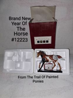 Brand New Year Of The Horse #12223 Collectable Resin Figurine From The Trail Of Painted Ponies