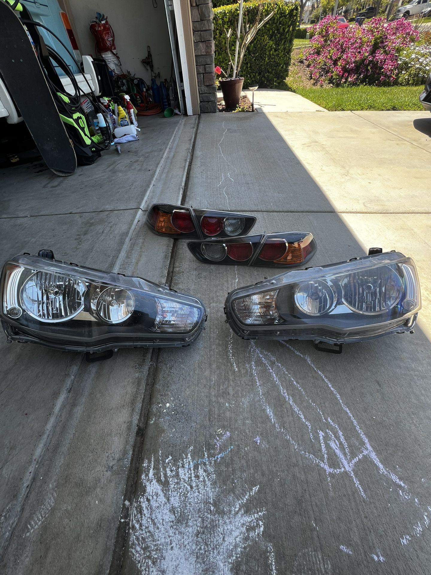 Evo X Headlights and Taillights 